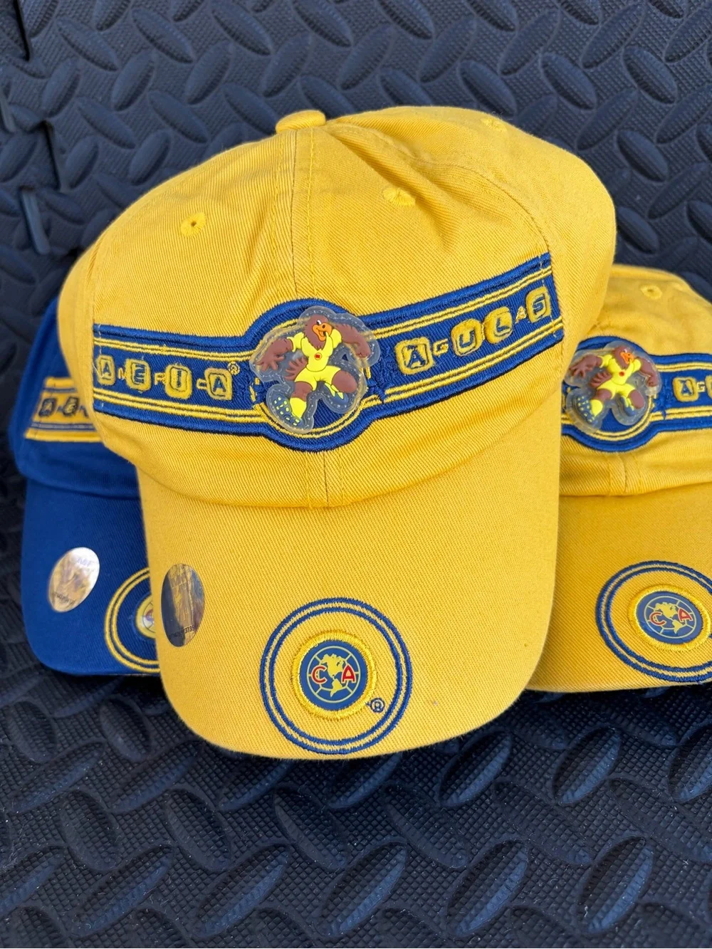 América  Aguilas Yellow Cotton Baseball Cap with Team Crest Unixes